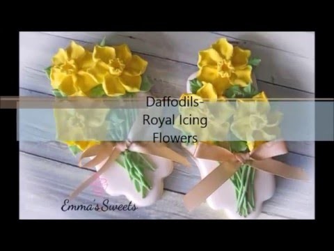 How to Make Royal Icing Daffodils by Emma's Sweets