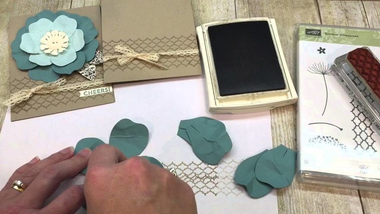 How to make Shabby Chic Flower Card