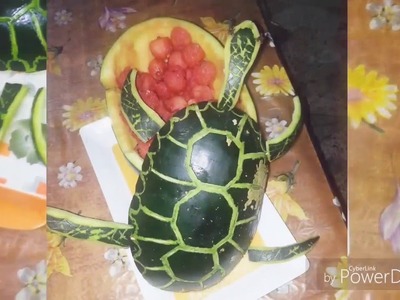 How to make watermelon turtle
