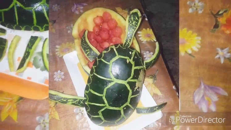 How to make watermelon turtle