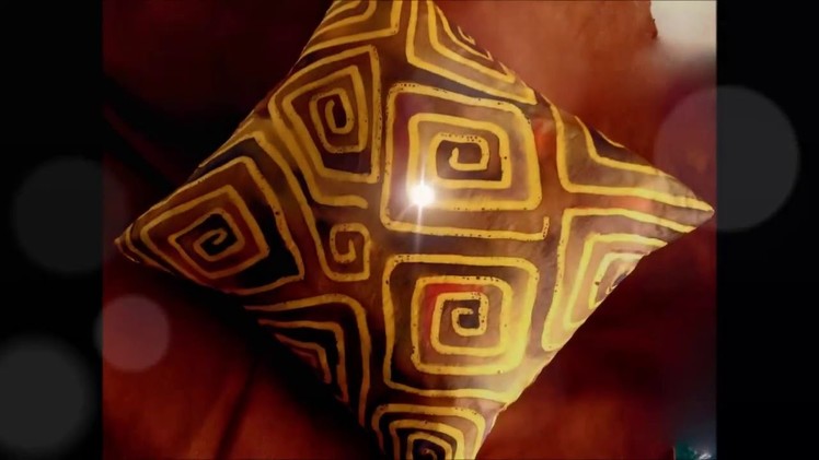 How to Paint a Simple Silk Cushion using Batik Methods
