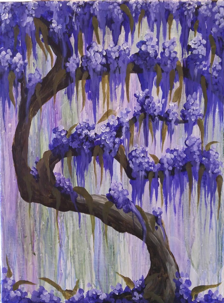 How to Paint a Wisteria an Angelooney Collaboration for Beginners