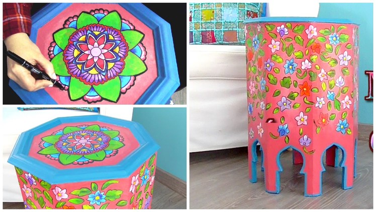 How to paint and decorate furniture with zentangle art and mandalas