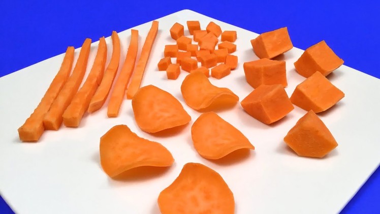 How to Quickly Cut Sweet Potatoes (HD)