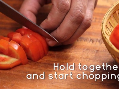 How To Roughly Chop A Tomato | Sanjeev Kapoor Khazana