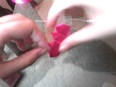 Kako napraviti cvijet od satenske trake- način 2. How to make ribbon satin flower- example no 2