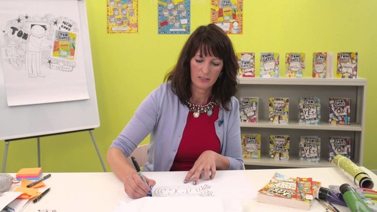 Liz Pichon shows you how to do SUPER doodles on a t-shirt!