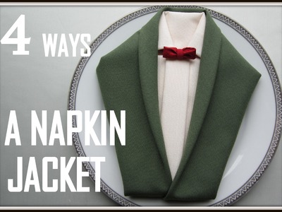 Napkin Folding: 4 ways How to Make a Jacket Napkin