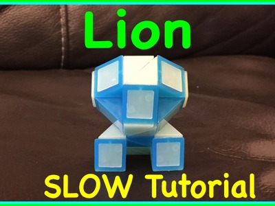 Smiggle Snake Puzzle or Rubik's Twist Tutorial: How to Make a Lion Shape SLOW Step by Step