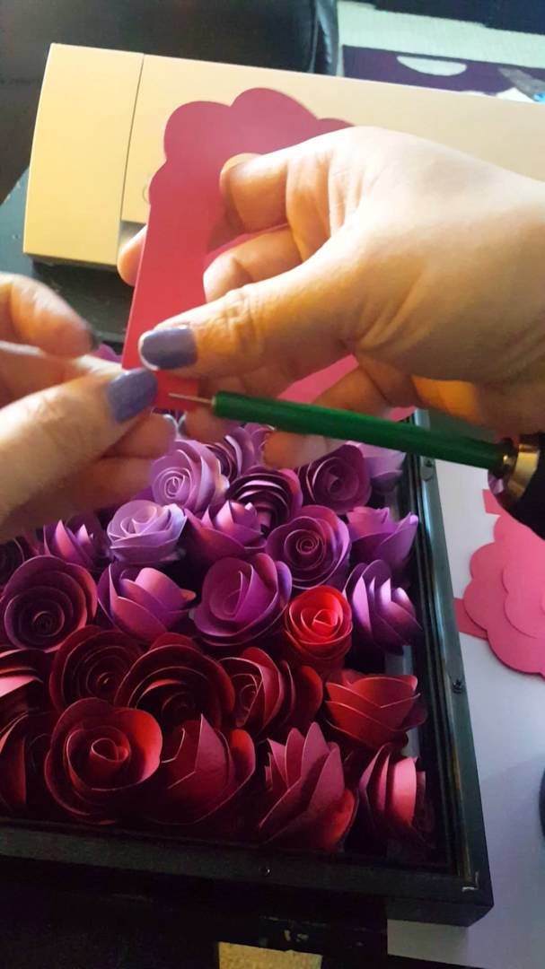 3D Paper Roses using a Power Drill