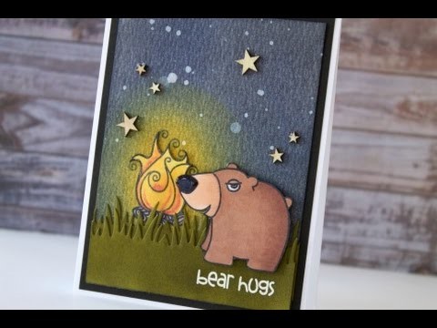 Distress Ink Background  - Paper Smooches Card