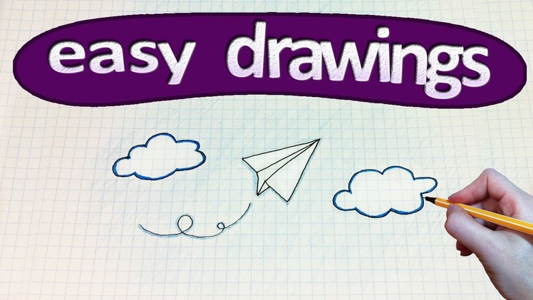 Easy drawings #188  How to draw a paper airplane