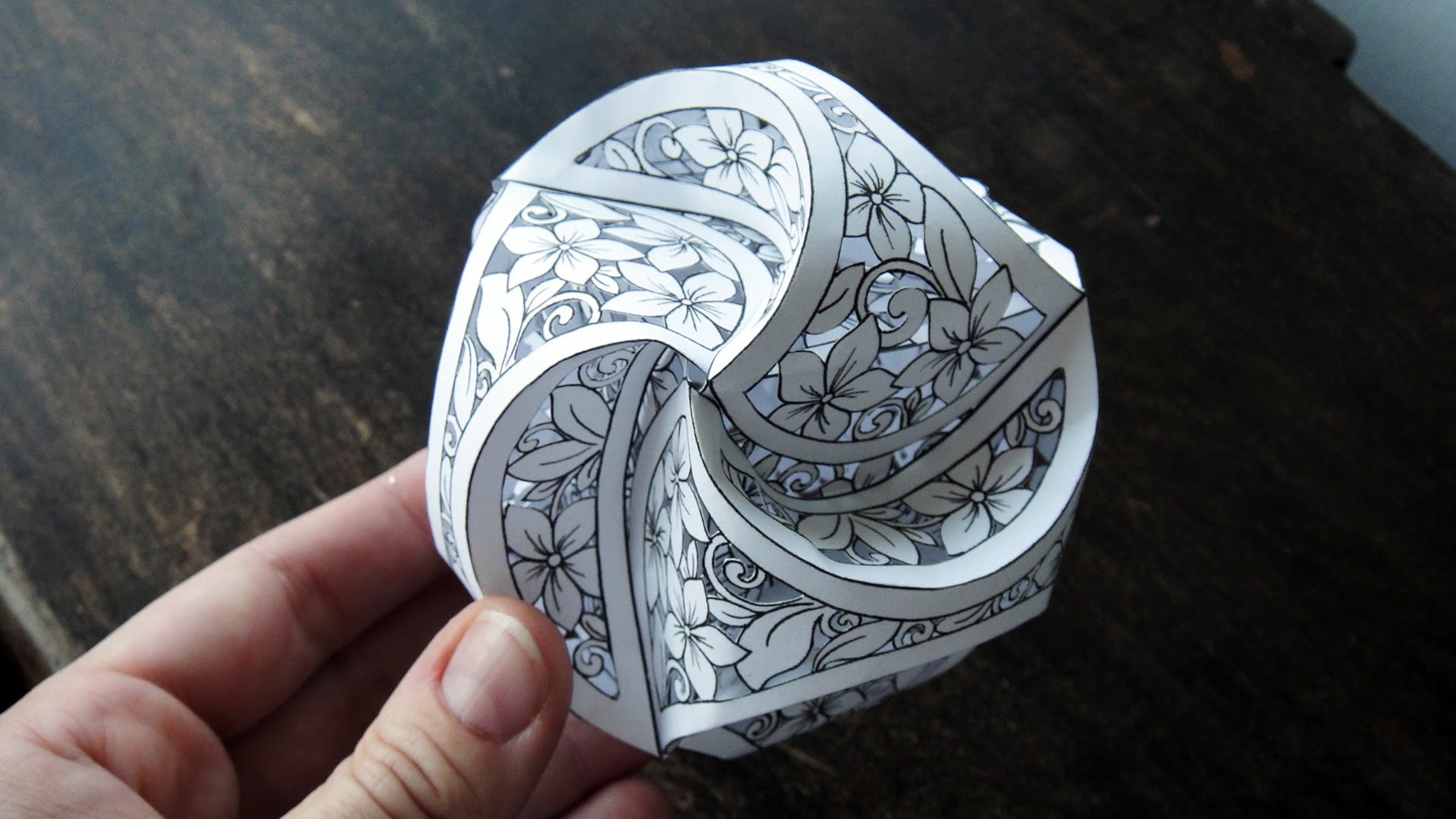 Hattifant triskele paper globes to papercut