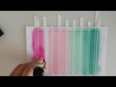 How to create this striped background with Distress Inks :)