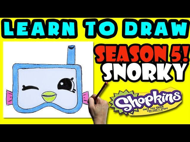 How To Draw Shopkins SEASON 5: Snorky, Step By Step Season 5 Shopkins Drawing Shopkin