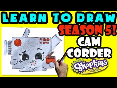 How To Draw Shopkins SEASON 5: ELECTRO GLOW Cam Corder, Step By Step Season 5 Shopkins Drawing