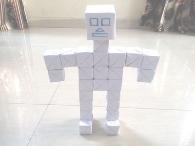 How to make a 3D Paper Robot with Origami 3D cube and 3D Box