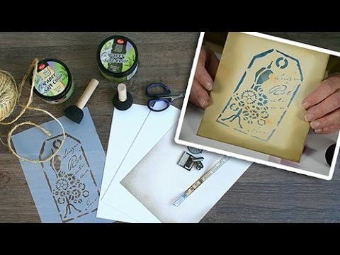 How to: Paper-Soft-Color Colouring the Background and Using a Stencil