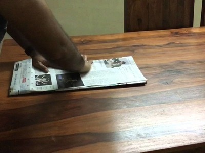 Making a paper bag with newspaper