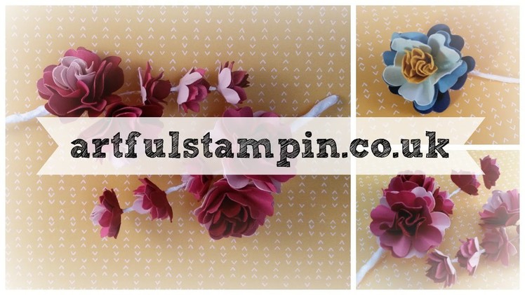 {Making Paper Flower Corsage lovely for Wedding} with Ruth Trice, Uk Stampin UP demonstrator
