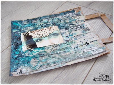 Mixed Media Journal Page TUTORIAL Paper Bag Recycling