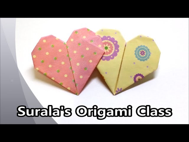 Origami - Double Heart (with One Sheet of Paper)