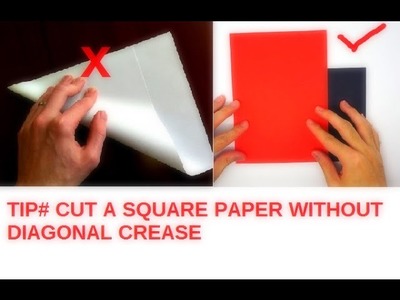 ORIGAMI TIP # Cut The Square Paper Without Diagonal Crease REALLY QUICKLY.