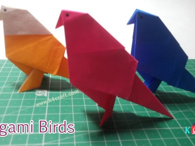 Paper Bird Origami Folding tutorial - Easy Steps - K4Craft.com