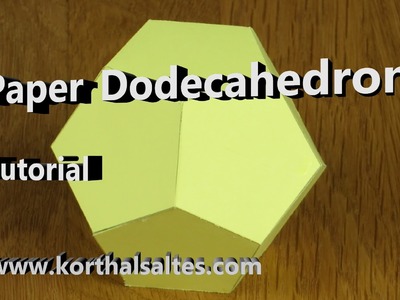 Paper Dodecahedron Tutorial