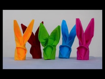 Paper Napkin Rabbits - Easter Bunnies