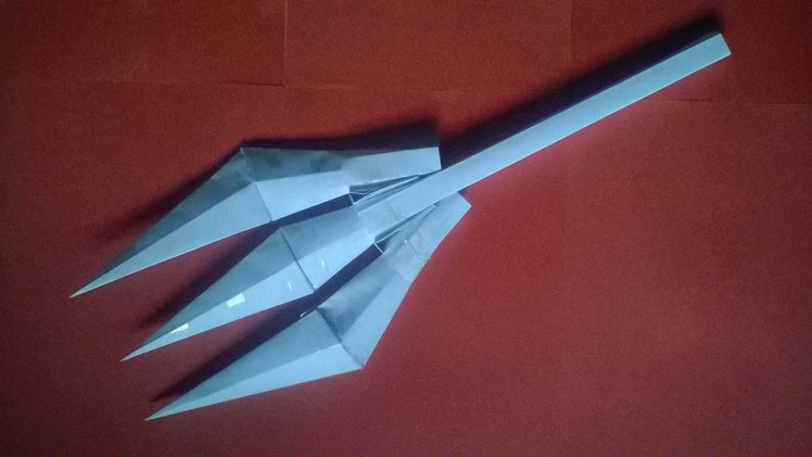 Paper Trident   How To Make Easy And Light Weight paper trident Part2