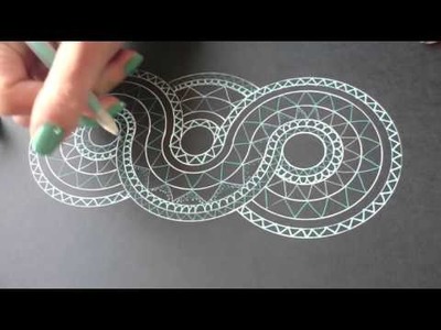Start to finish - Infinity mandala on black paper