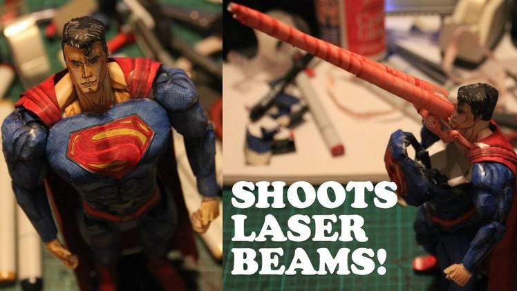 Superman Paper Toy - SHOOTS LASER BEAMS! 100% Paper!