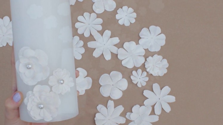 Tutorial: Paper Flower LED Candle Wedding Centerpiece