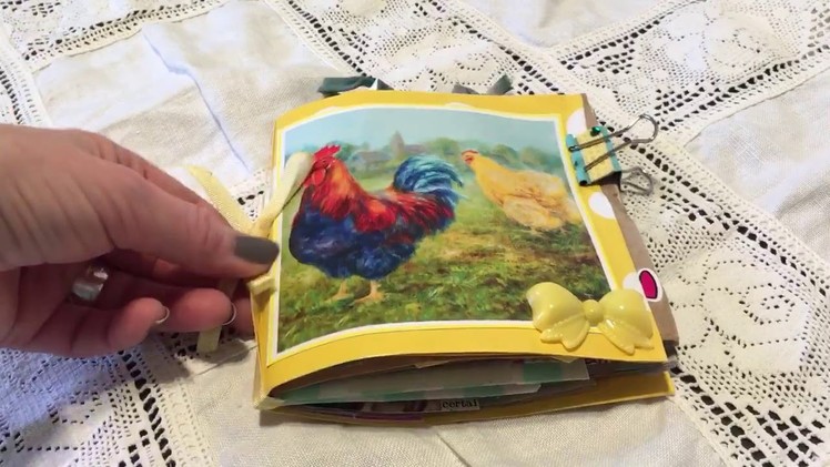 Using my RAK's #4 making an Easter paper bag mini album