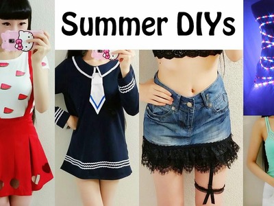 5 DIY Cool Summer Clothes & Room Décor+Giveaway:Light up, Navy Tie,Garter Lace up,Heart Hollow,more