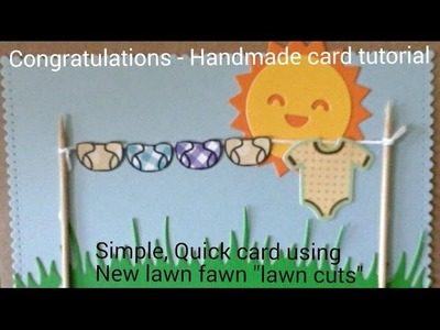 Congratulations DIY Baby Card - New Lawn Fawn Stamps & Dies