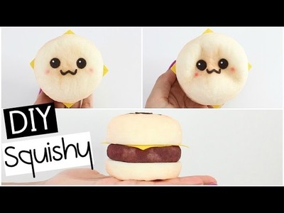 DIY Burger Squishy - Handmade SUPER Squishy Stress Ball