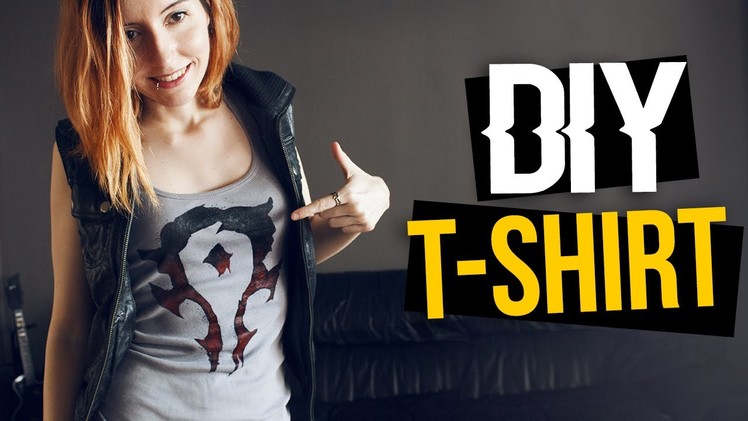 DIY Cómo hacer camiseta · How to make T-Shirt · World of Warcraft Horde symbol