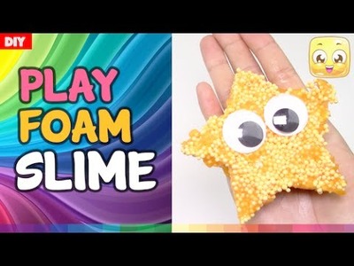 DIY Floam Slime Without Borax | Orange Dots By JellyRainbow
