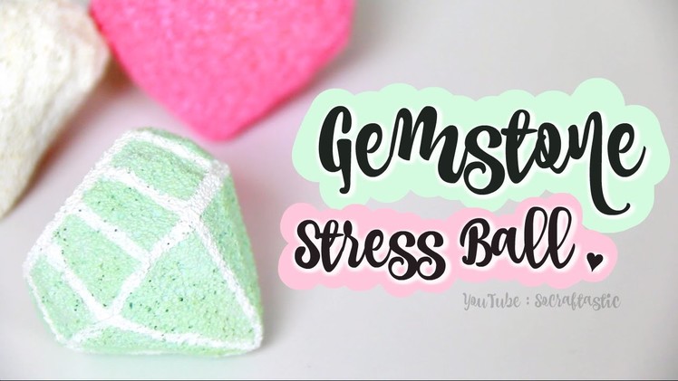 DIY Gemstone Stress Ball. Diamond Squishy. How to make Gems that Squish!