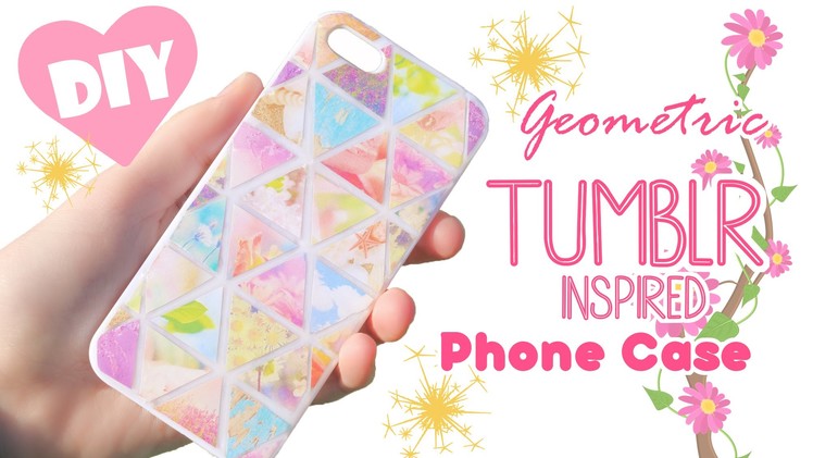 DIY Geometric Tumblr Inspired Resin Phone Case Tutorial