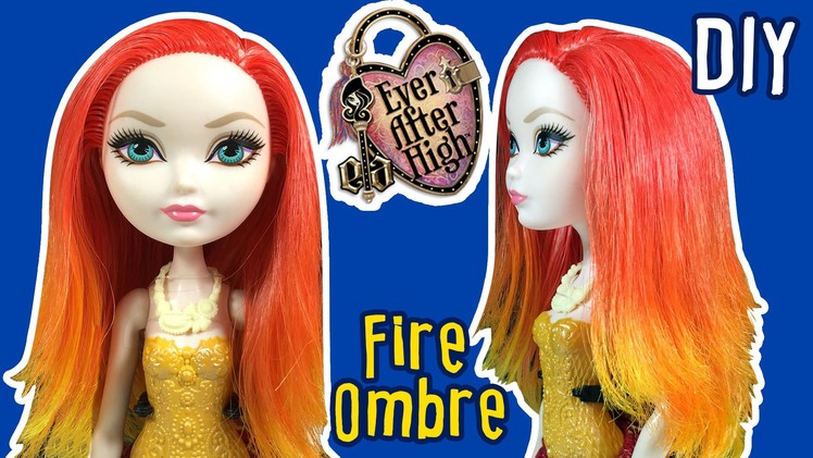 DIY - How to: Fire Ombre Hair for Barbie Doll - Barbie Hair Tutorial - Making Kids Toys