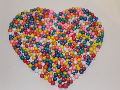 DIY-How To Make a heart with Thermocol Balls