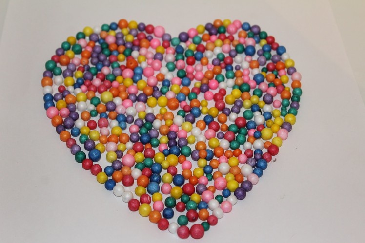 DIY-How To Make a heart with Thermocol Balls