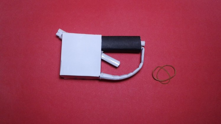 | DIY | How to make a paper mini '' PENGUİN GUN'' that shoots rubber bands- EASY TUTORİAL