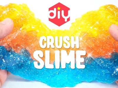 DIY How To Make Crush Slime - Clear Glitter Slime (MonsterKids)
