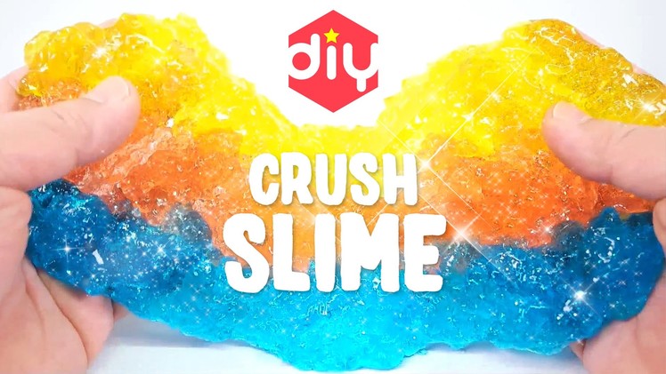 DIY How To Make Crush Slime - Clear Glitter Slime (MonsterKids)