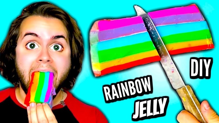 DIY JELLY RAINBOW | How To Make Giant Gummy Rainbows! | Jello Snapchat Filter