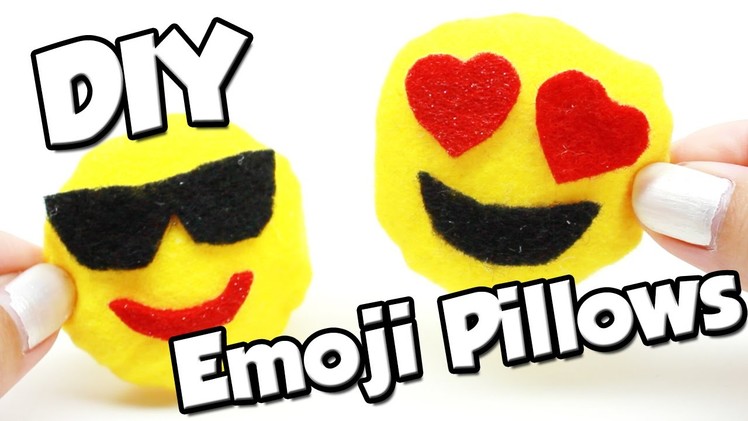 DIY - miniature emoji pillow (super cute!) - no sew!
